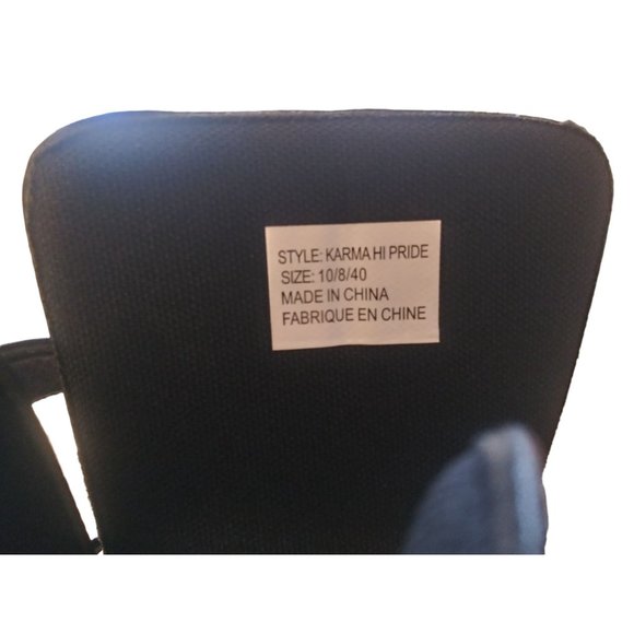 YRU Karma Hi PRIDE Rainbow Black Platform Boots Size 10 with Box HTF - Picture 9 of 13